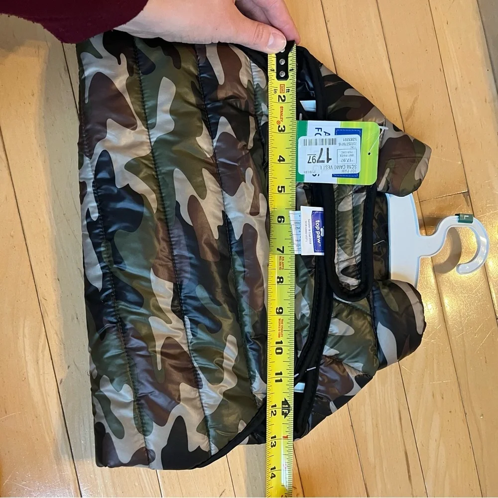 Top Paw NWT Dog Camo Vest Size Large With Storage Bag